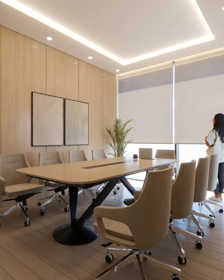 Boardroom interior design by AGC for DCV Hameem offices, Abu Dhabi
