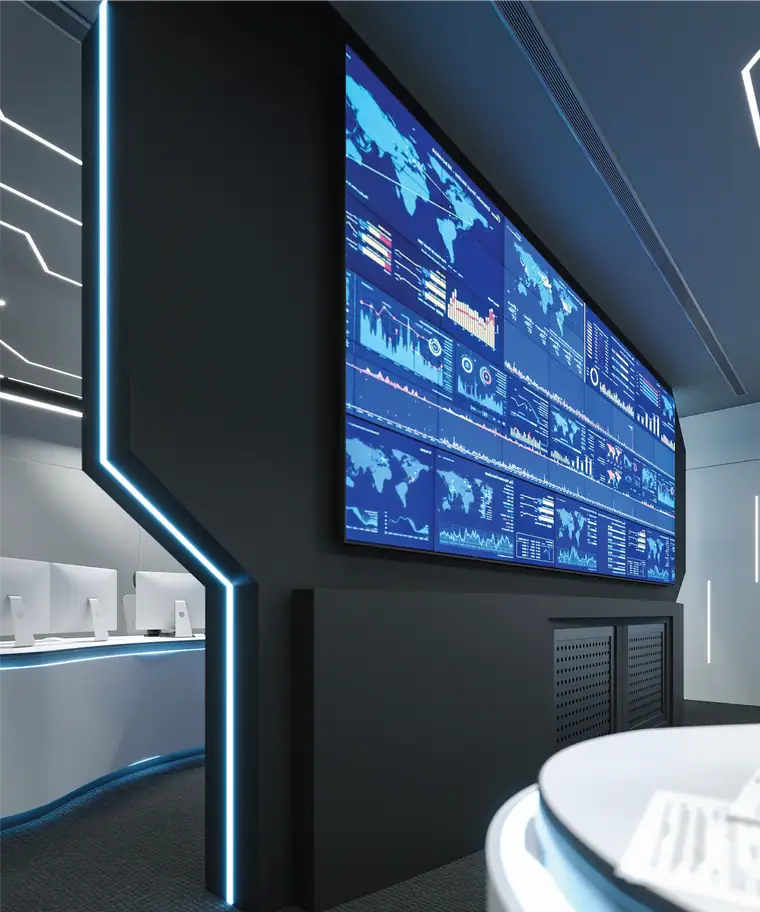 Emircom Command Centre, workplace interior by AGC in Abu Dhabi, photo 2 of 7