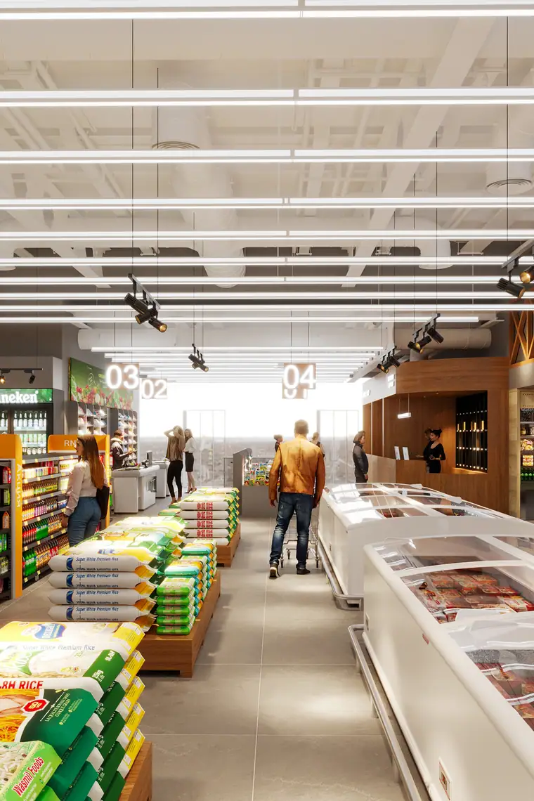 Jas Supermarket, retail interior by AGC in Abu Dhabi, photo 12 of 15
