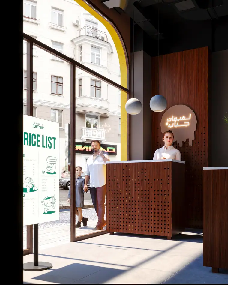 Luqaimat & Chebab, food & beverage interior by AGC in Muroor, Abu Dhabi, photo 3 of 4
