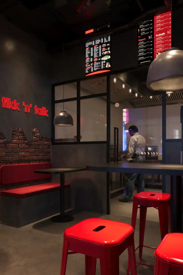 Tikka More, food & beverage interior by AGC in Abu Dhabi